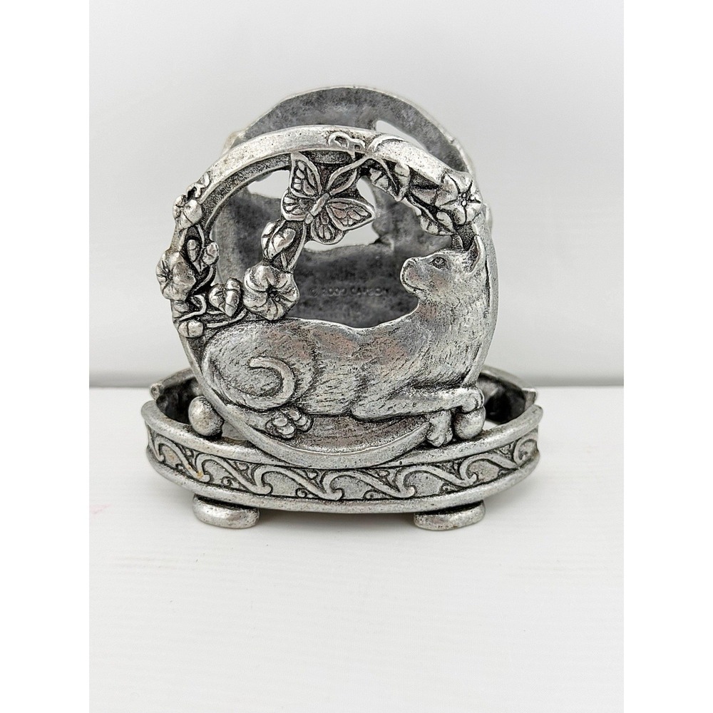 Vintage 2000 Carson Pewter Napkin/candle Holder. 4" Tall